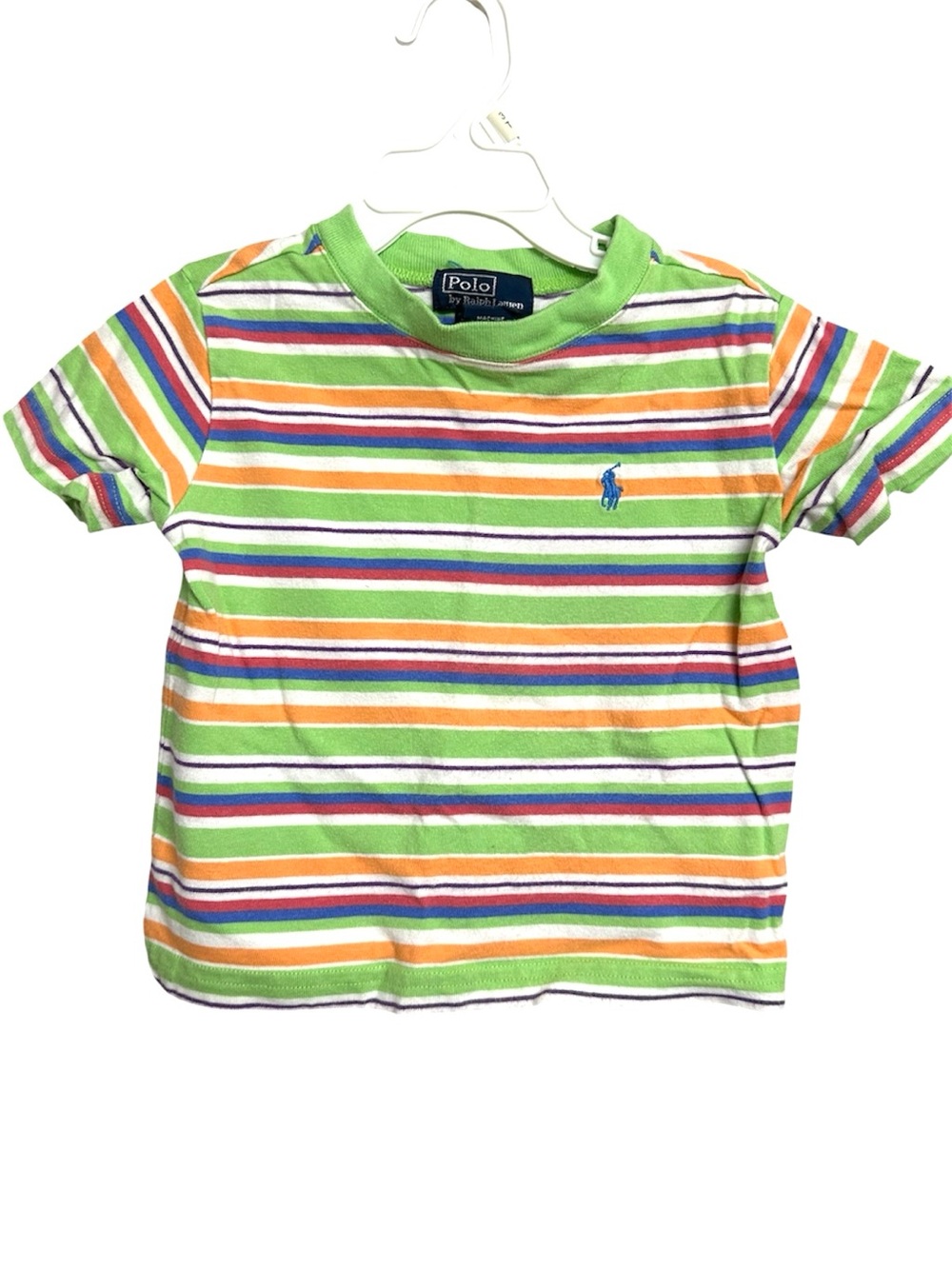 Polo by Ralph Lauren Green Stripe Kids Tee-Size 12M